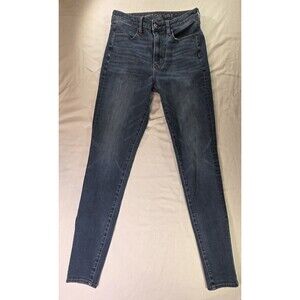 American Eagle Outfitters Stretch Skinny Super Hi Rise Jeggings Womens 6 long